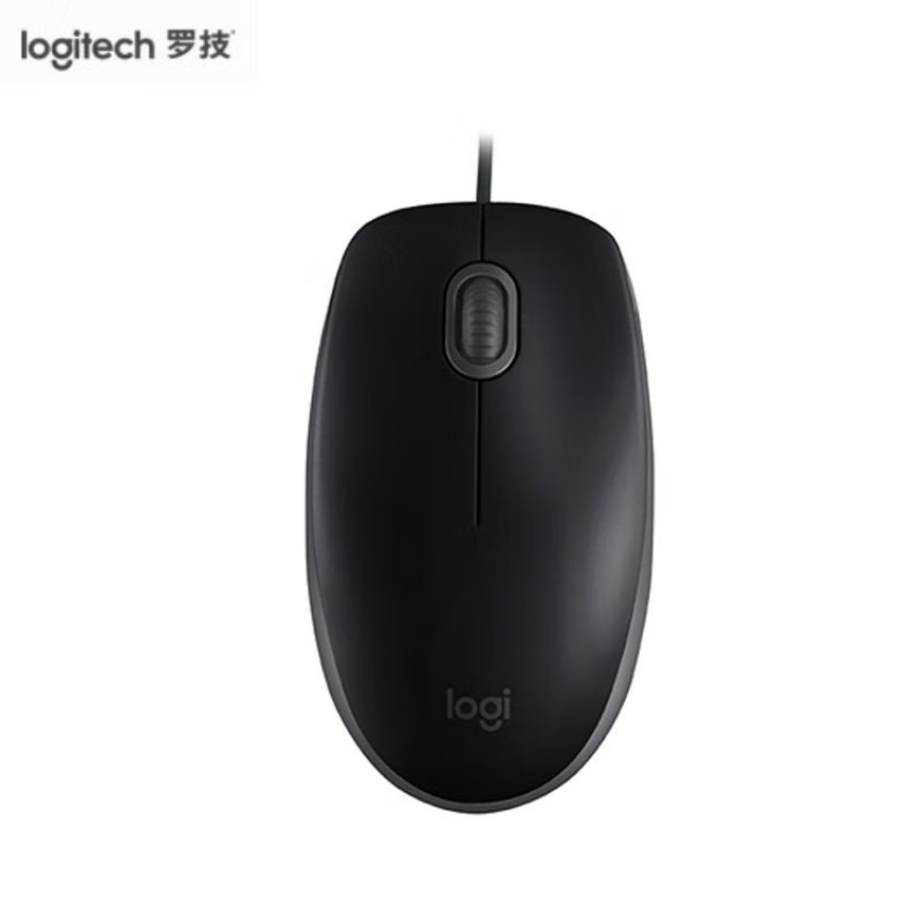 罗技/Logitech M110 鼠标 有线办公鼠标 USB全尺寸双手鼠标